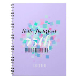 Cuaderno 75.o libro de visitas de la fiesta de cumpleaños