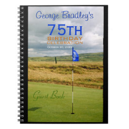 Cuaderno 75.o Libro de visitas del golf de la celebración