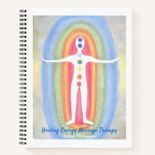 Cuaderno 7 Chakras sutiles para curar el masaje de Reiki