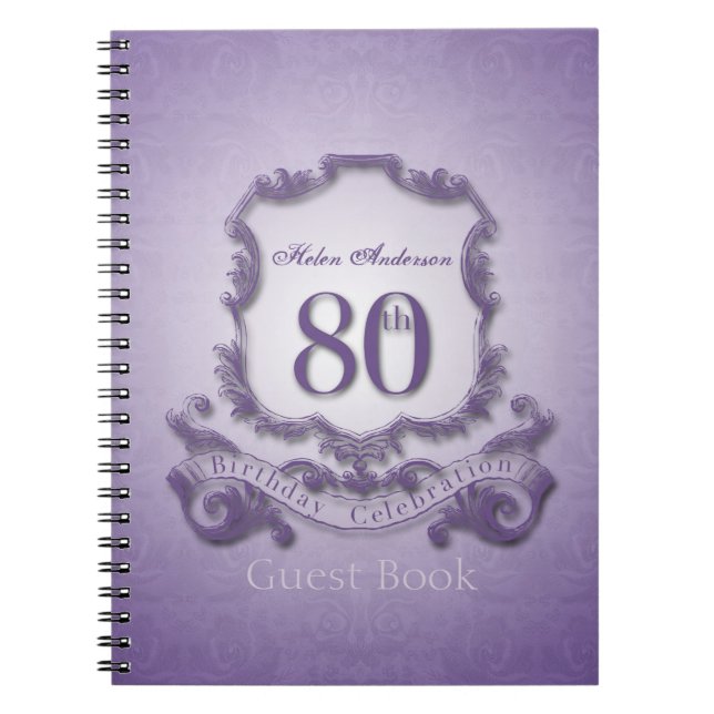 Cuaderno 80.º Personalizado de la celebración de cumpleaños (Frente)