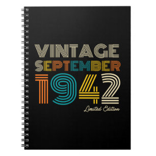 Cuaderno 80 cumpleaños Vintage septiembre 1942 Limited Edtn