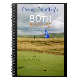 Cuaderno 80.o Libro de visitas del golf de la celebración