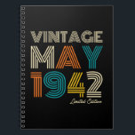Cuaderno 80th Birthday Vintage 1942 Limited Edition<br><div class="desc">Regalo de cumpleaños de 80th Birthday Vintage 1942 Limited Edition</div>