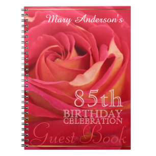 Cuaderno 85o libro de visitas color de rosa del