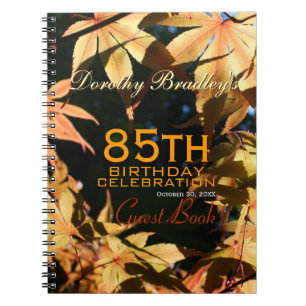 Cuaderno 85o Libro de visitas del personalizado del otoño