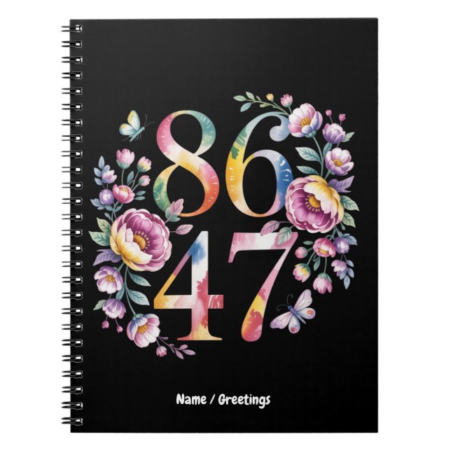 Cuaderno 8647 Sutil Estilo Floral Boho Protesta Pacífica (Frente)