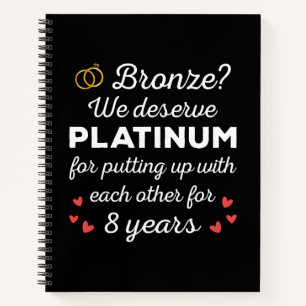 Cuaderno 8.º Aniversario Boda I - Pareja Graciosa de Bronce