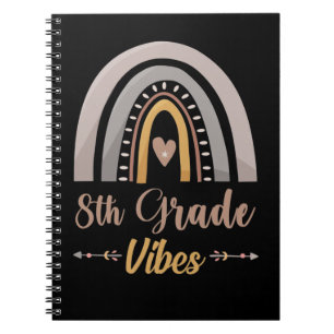 Cuaderno 8.º octavo grado de vibe de vuelta a la escuela