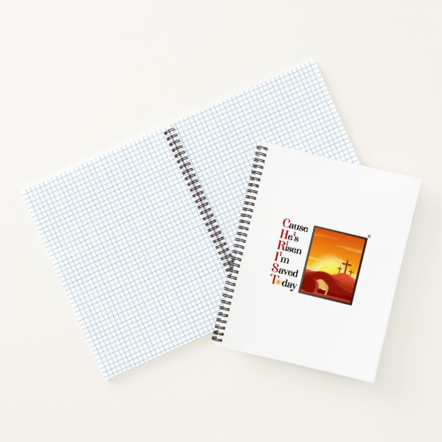 Cuaderno 8.5 x11 Bloc de notas espirales de Cristo (Interior)