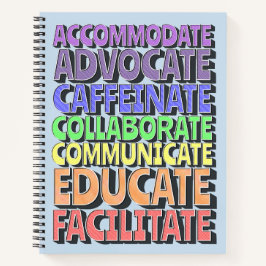 Cuaderno 8.5 x 11 Spiral Notebook - A Teacher's Day