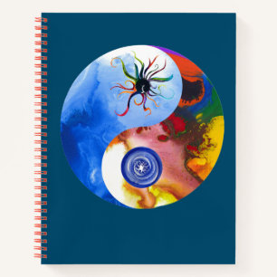 Cuaderno 8.5x11 tapa dura yin yang Luci portátil Michael