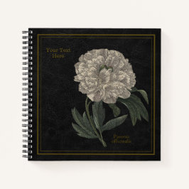 Cuaderno 8,5x8,5" Paeonia Officinalis Black