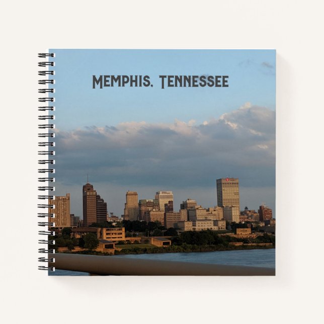 Cuaderno 8.5X8.5 Portátil espiral - horizonte de Memphis, T (Anverso)