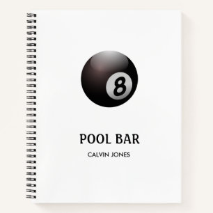 Cuaderno 8 bar de billar de bola blanco