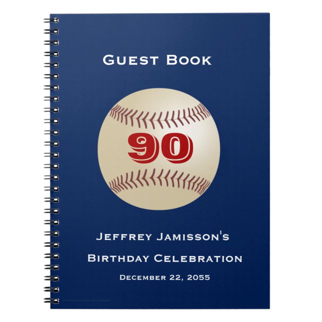 Cuaderno 90.ª fiesta de cumpleaños, espiral de béisbol (Frente)