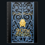 Cuaderno 90h Birthday Celebration Art Deco Custom Guest B<br><div class="desc">Customizable Birthday Guest Book. You can easily change text color,  font,  size and position by clicking the customize button.</div>
