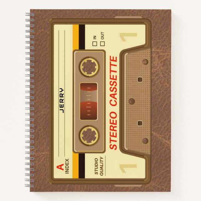 Cuaderno 90s Retro Cassette Tape with Name (Anverso)
