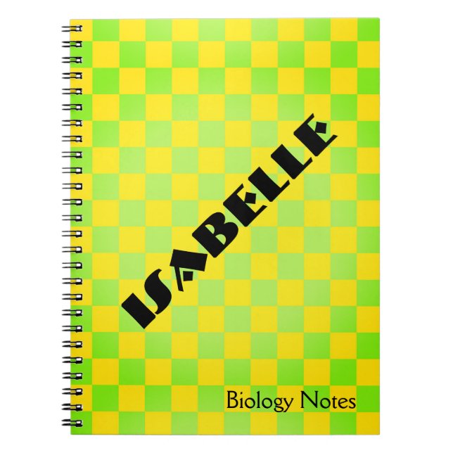 Cuaderno 90s Retro Checkerboard Personalized Notebook (Frente)