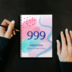 Cuaderno 999 Número de Ángel Manifestación de Renacimiento 