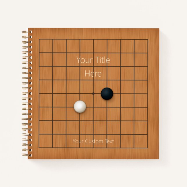 Cuaderno 9x9 Goban con Personalizado de tablero de juego ut (Anverso)