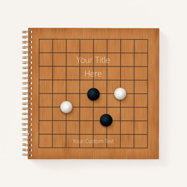 Cuaderno 9x9 Goban con Personalizado de tablero de juego ut (Anverso)