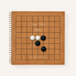 Cuaderno 9x9 Goban con Personalizado de tablero de juego ut