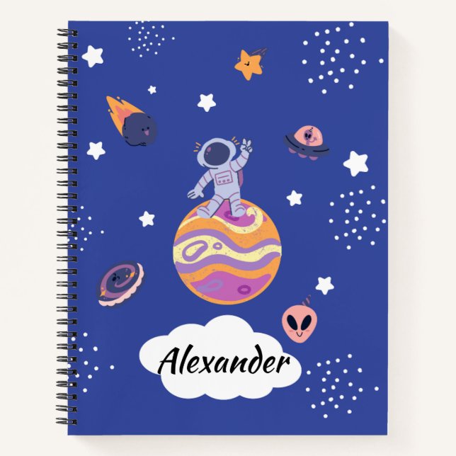 Cuaderno A4 infantil de la Galaxia  (Anverso)