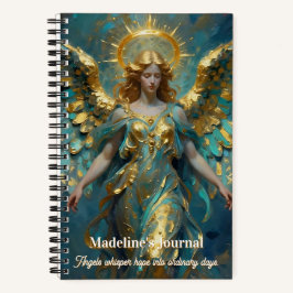 Cuaderno A Beautiful Gold and Turquoise Angel 