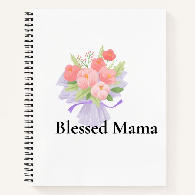 Cuaderno A beautifully designed “Blessed Mama” notebook  (Anverso)