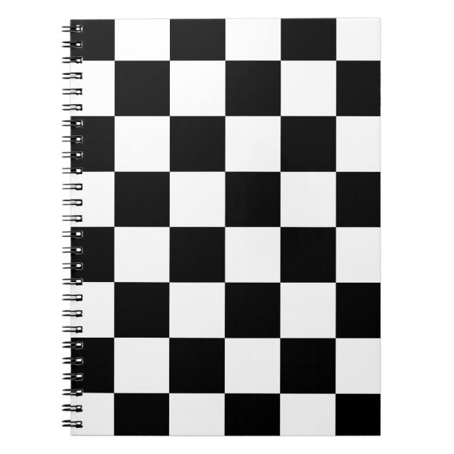 Cuaderno A cuadros negro (Frente)