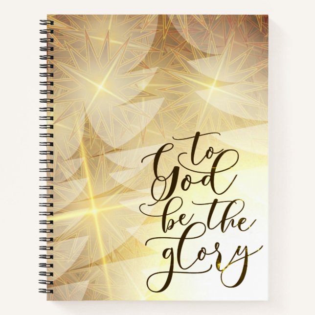 Cuaderno a Dios sea la gloria Navidades Personalizados (Anverso)