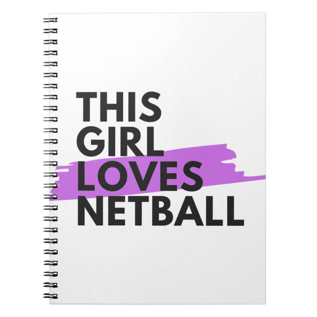 Cuaderno A este chica le encanta el netball (Frente)