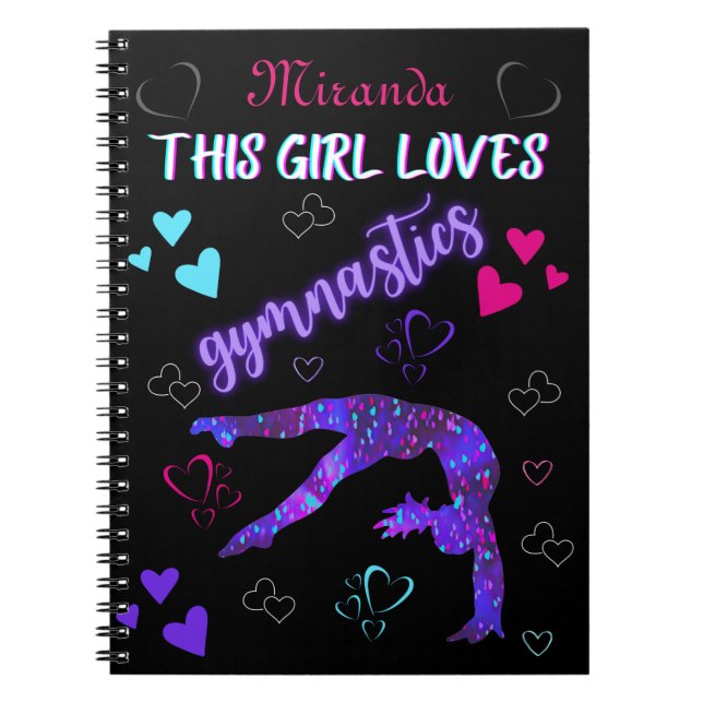 Cuaderno A este Chica le encanta la gimnasia (Frente)