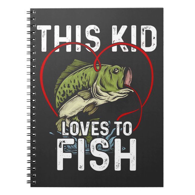 Cuaderno A este chico le encanta pescar niños pescadores pe (Frente)