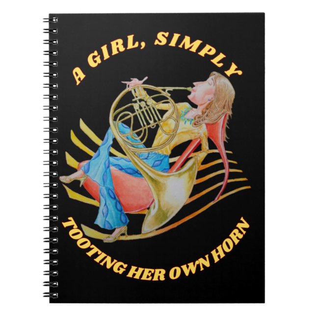 CUADERNO A GIRL SIMPLY TOOTING HER HORN NOTEBOOK  (Frente)