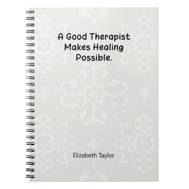Cuaderno A Good Therapist Makes Healing Possible (Frente)