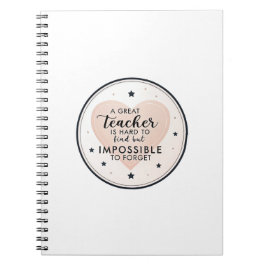 Cuaderno A Great Teacher Is Hard to Find – thank you gift