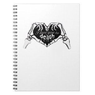 Cuaderno A la muerte - Corazón de mano esqueleto