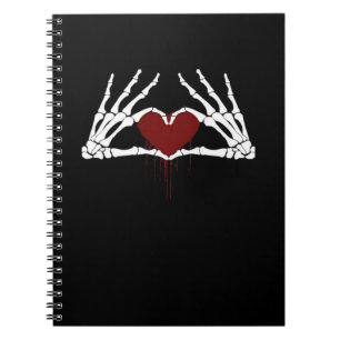 Cuaderno A la muerte - Manos Skeleton Heart