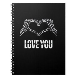 Cuaderno A la muerte - Skeleton Heart Hands Classic