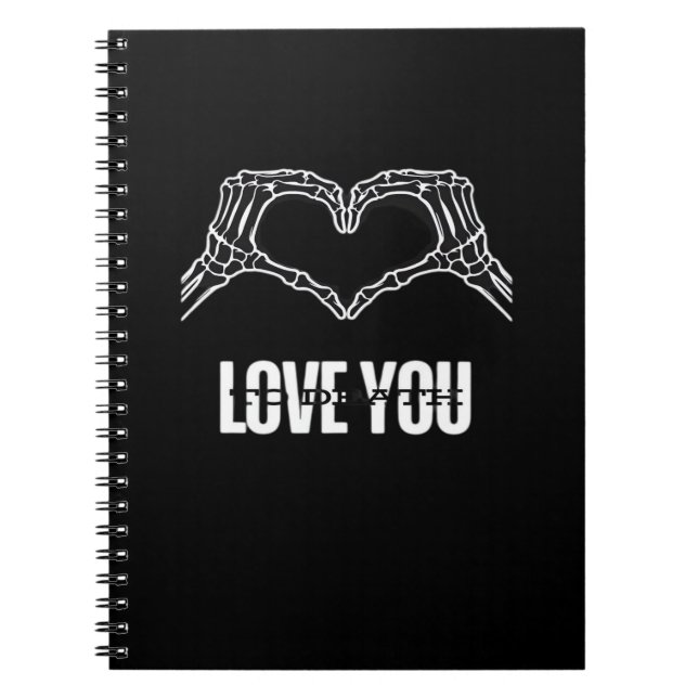 Cuaderno A la muerte - Skeleton Heart Hands Classic (Frente)