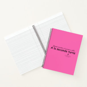 Cuaderno A La Segunda se vuelve rosado caliente y negro