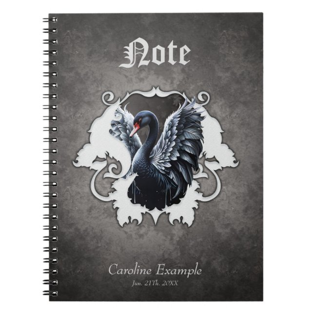Cuaderno A la sombra de la elegancia: un cisne negro. (Frente)