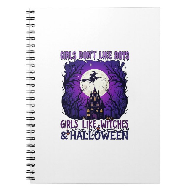 Cuaderno A las chicas no les gustan las brujas de Halloween (Frente)