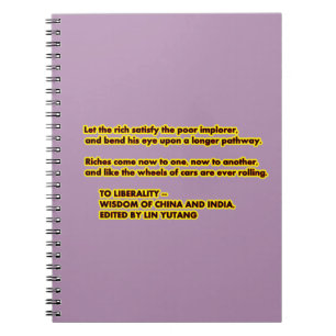 Cuaderno A las palabras del amarillo Red2 de la LIBERALIDAD