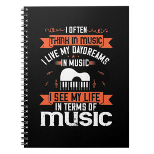 Cuaderno A Menudo Pienso En La Música Que Vivo Mi Sueño De