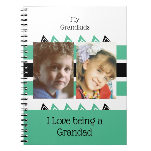 Cuaderno A mis nietos les encanta ser un abuelo verde blanc (Frente)