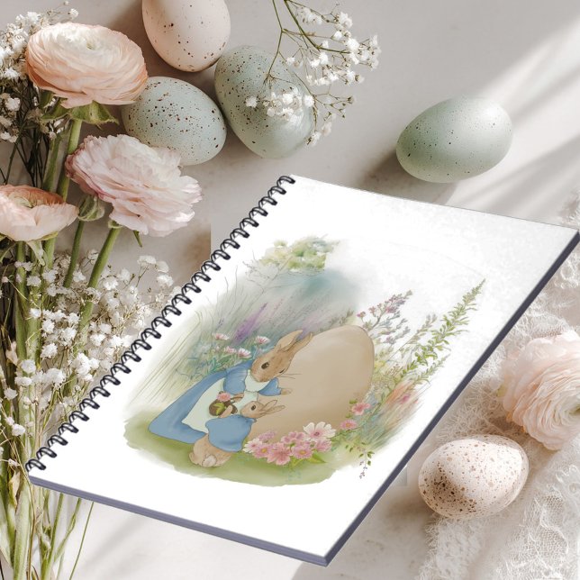 Cuaderno A mother rabbit with a baby rabbit in a clearing w (Subido por el creador)