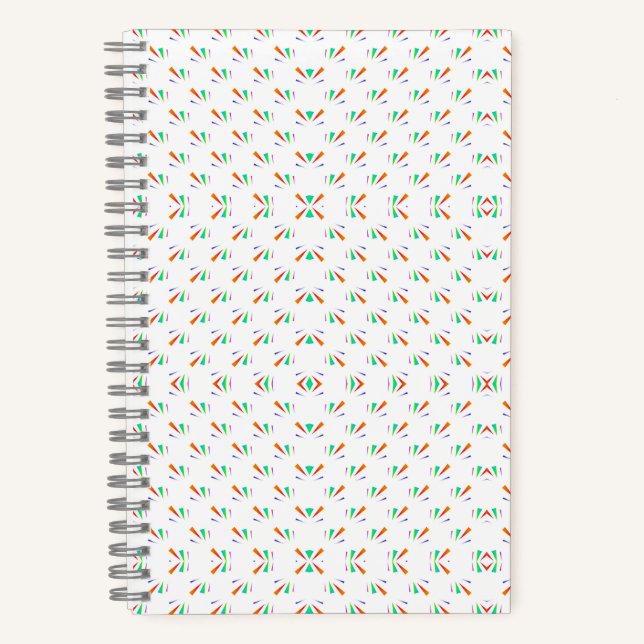 Cuaderno A notebook with a spiral binding features a white  (Anverso)