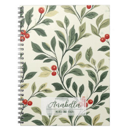 Cuaderno A Notebook with Pattern For Botanical Handpainted